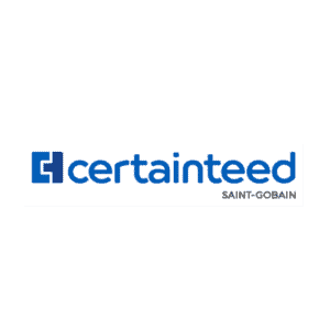 Certainteed logo clearly shows the company’s name, giving a simple and professional impression.