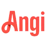Angi logo stands out clearly against a light gray background, making the brand easy to recognize.
