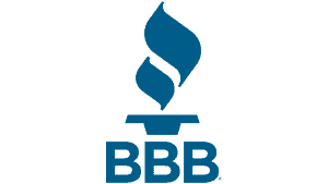 GRT Roofing is accredited by BBB, showing trust and reliability. The logo represents honesty and good business standards.